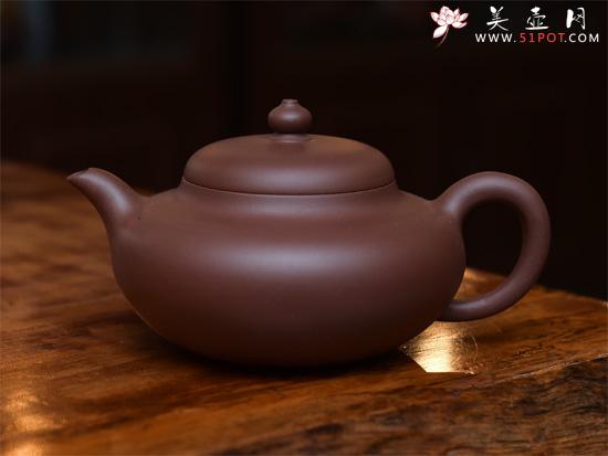 紫砂壶图片：扁珠壶3000元 - 宜兴紫砂壶网