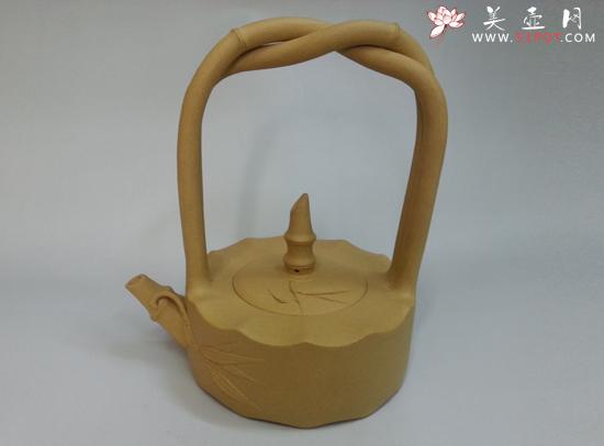 紫砂壶图片：竹节提梁 - 宜兴紫砂壶网