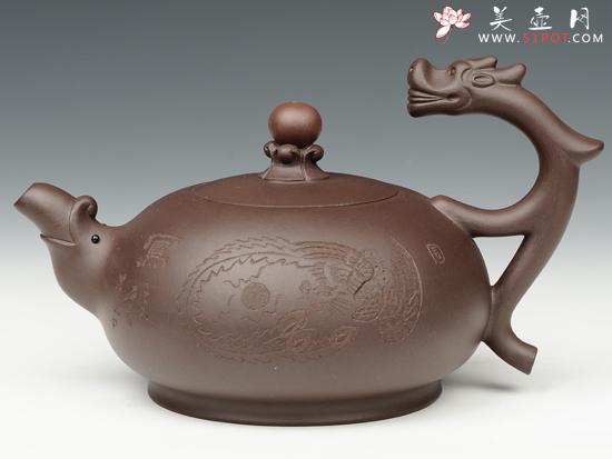 紫砂壶图片：龙戏珠 - 宜兴紫砂壶网