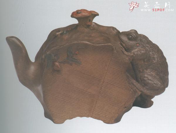 紫砂壶图片：灵芝蛤蟆 - 宜兴紫砂壶网