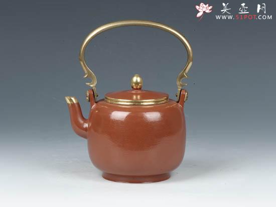 紫砂壶图片：云锦提梁  200cc - 宜兴紫砂壶网