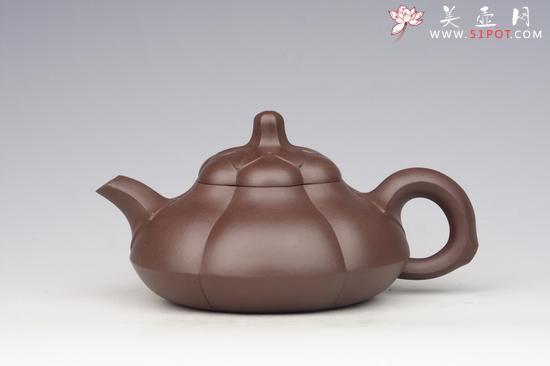 紫砂壶图片：合梅 紫泥 300CC - 宜兴紫砂壶网