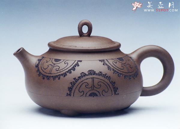 紫砂壶图片：思古瓦当  - 宜兴紫砂壶网