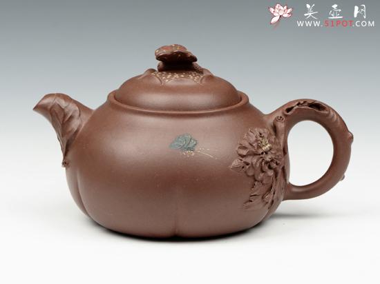 紫砂壶图片：花开富贵 - 宜兴紫砂壶网