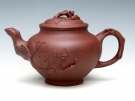 紫砂壶图片：松鼠葡萄（紫泥）大600ML   中400ML  小300ML - 宜兴紫砂壶网