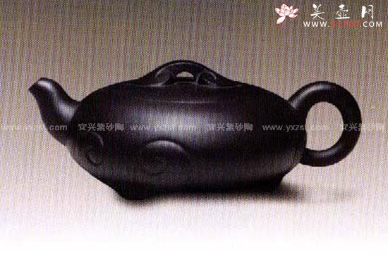 紫砂壶图片：玉扁如意 - 宜兴紫砂壶网