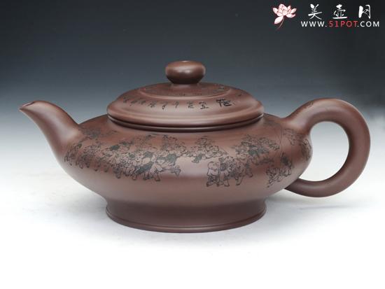 紫砂壶图片：百子百福 - 宜兴紫砂壶网