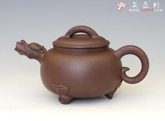 紫砂壶图片：云龙壶450cc - 宜兴紫砂壶网