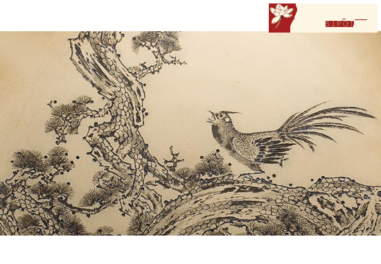 紫砂壶图片：花鸟陶刻挂盘局部 - 宜兴紫砂壶网