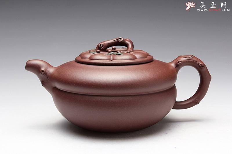 紫砂壶图片：柿圆壶 - 宜兴紫砂壶网