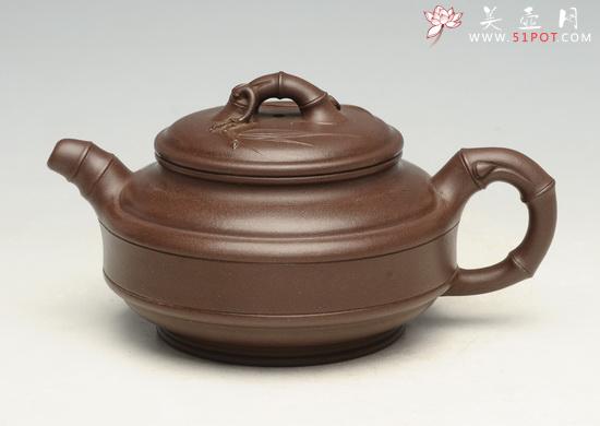 紫砂壶图片：竹鼓2   260cc - 宜兴紫砂壶网