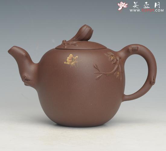 紫砂壶图片：玉蝴蝶 - 宜兴紫砂壶网