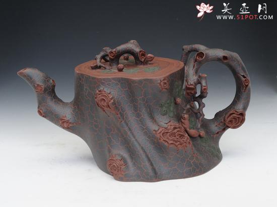 紫砂壶图片：松段壶 - 宜兴紫砂壶网