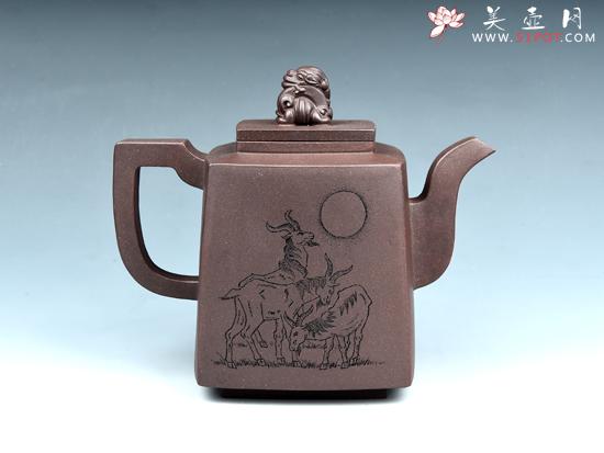 紫砂壶图片：三羊开泰 - 宜兴紫砂壶网