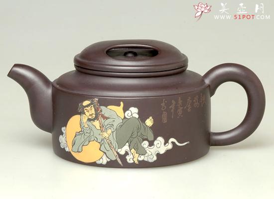 紫砂壶图片：八仙过海之铁拐李 - 宜兴紫砂壶网