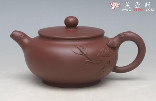 紫砂壶图片：桃叶情 - 宜兴紫砂壶网