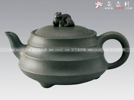 紫砂壶图片：螭虎串环壶 - 宜兴紫砂壶网