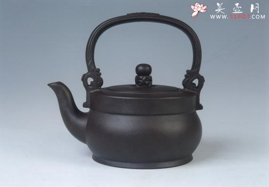 紫砂壶图片：双龙提梁 - 宜兴紫砂壶网