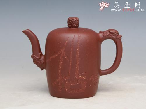 紫砂壶图片：龙凤呈祥（松） - 宜兴紫砂壶网