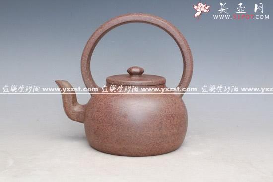 紫砂壶图片：玉色提梁 - 宜兴紫砂壶网