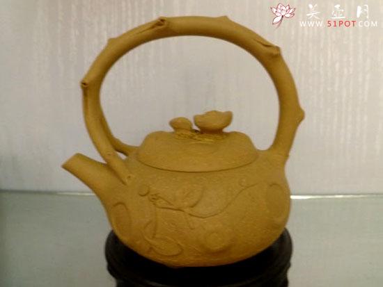 紫砂壶图片：供春提梁 - 宜兴紫砂壶网