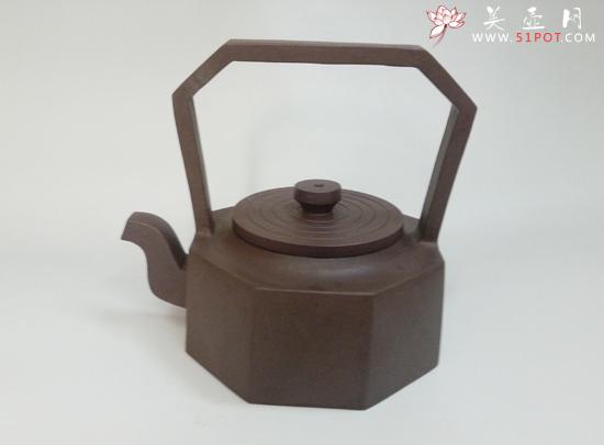 紫砂壶图片：六方提梁 - 宜兴紫砂壶网