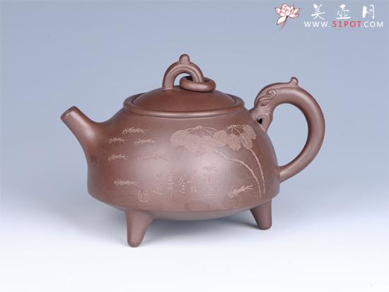 紫砂壶图片：- 三脚玲珑 - - 宜兴紫砂壶网