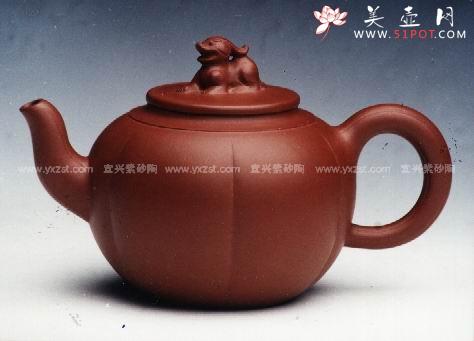 紫砂壶图片：麒麟瓜形壶 - 宜兴紫砂壶网