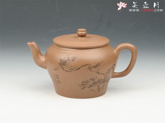 紫砂壶图片：陶缘壶 260cc 原矿老段泥 - 宜兴紫砂壶网