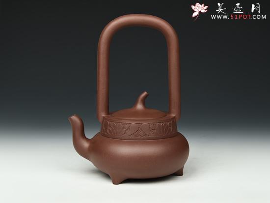 紫砂壶图片：北瓜提梁 - 宜兴紫砂壶网