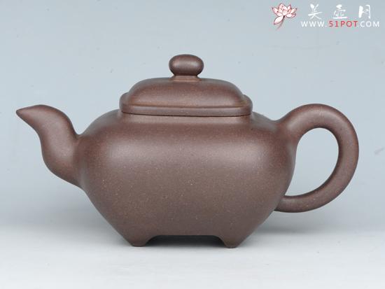 紫砂壶图片：传炉 容量：580cc   300cc 泥料：清灰泥 - 宜兴紫砂壶网