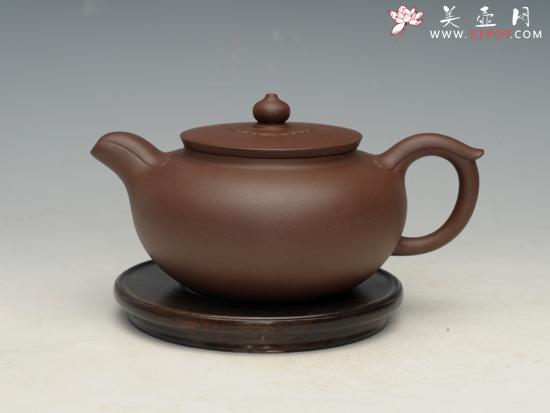 紫砂壶图片：平盖如意  黄龙山... - 宜兴紫砂壶网