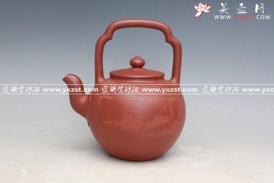 紫砂壶图片：如意提梁 - 宜兴紫砂壶网