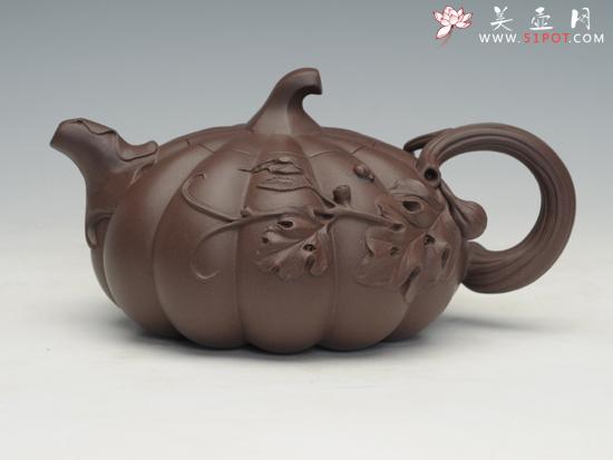 紫砂壶图片：南瓜壶 - 宜兴紫砂壶网