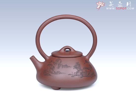 紫砂壶图片：石瓢提梁 - 宜兴紫砂壶网