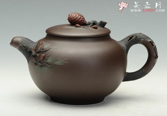 紫砂壶图片：松果 - 宜兴紫砂壶网