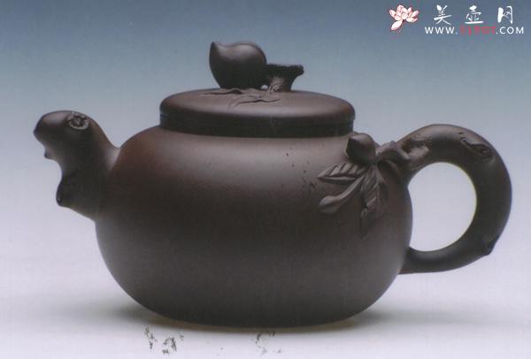 紫砂壶图片：桃韵壶 - 宜兴紫砂壶网