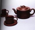 紫砂壶图片：五头竹段茶具 - 宜兴紫砂壶网