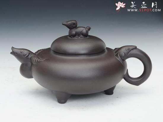 紫砂壶图片：三羊开泰 - 宜兴紫砂壶网