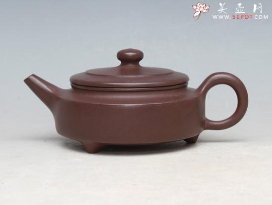 紫砂壶图片：扁壶 - 宜兴紫砂壶网