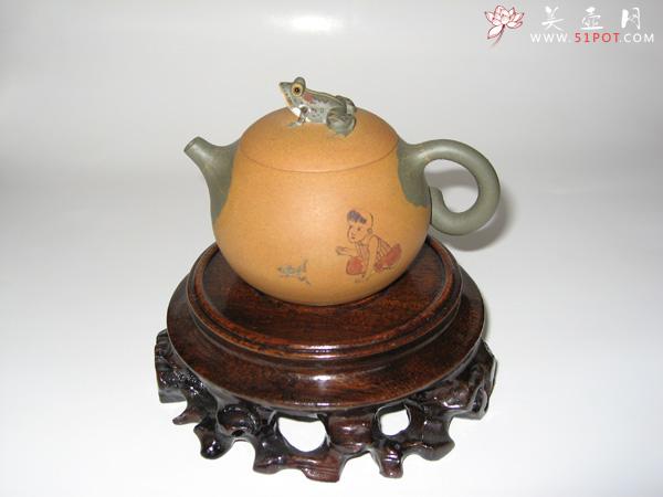 紫砂壶图片：青蛙童子 - 宜兴紫砂壶网