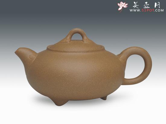 紫砂壶图片：三脚如意 - 宜兴紫砂壶网