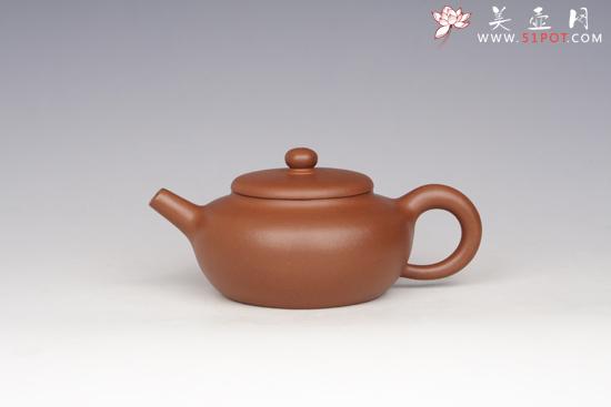 紫砂壶图片：扁钟300CC（全手工） - 宜兴紫砂壶网