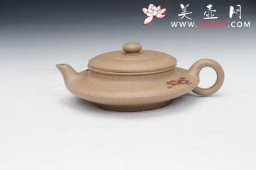 紫砂壶图片：线瓢（吉祥制，王玉美绘） - 宜兴紫砂壶网