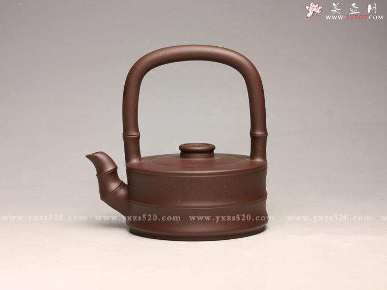 紫砂壶图片：《竹节提梁》 - 宜兴紫砂壶网