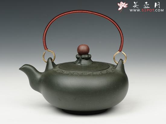 紫砂壶图片：顶株提梁 - 宜兴紫砂壶网