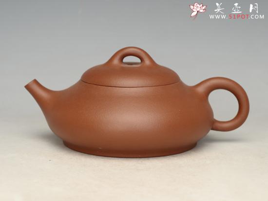 紫砂壶图片：平底石瓢 - 宜兴紫砂壶网