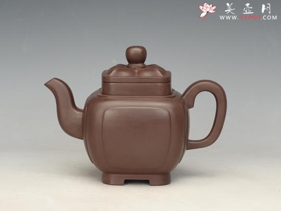 紫砂壶图片：四方菱花 - 宜兴紫砂壶网