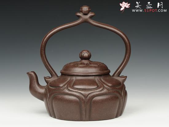 紫砂壶图片：葵花提梁 - 宜兴紫砂壶网