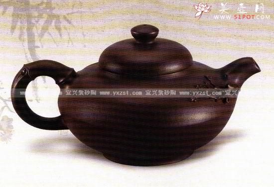 紫砂壶图片：梅竹双青 - 宜兴紫砂壶网